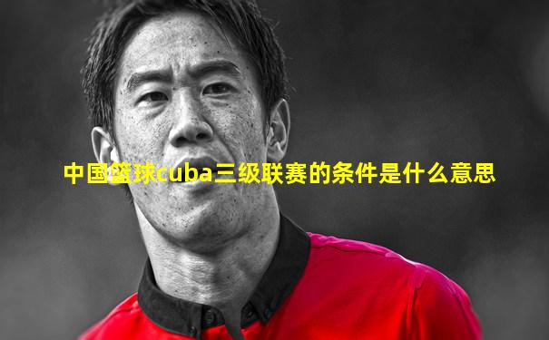 中国篮球cuba三级联赛的条件是什么意思
