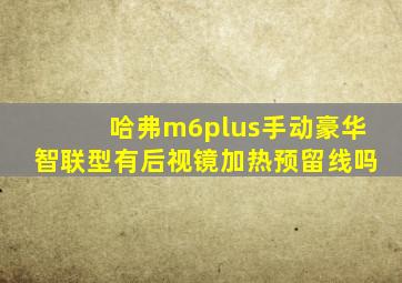 哈弗m6plus手动豪华智联型有后视镜加热预留线吗
